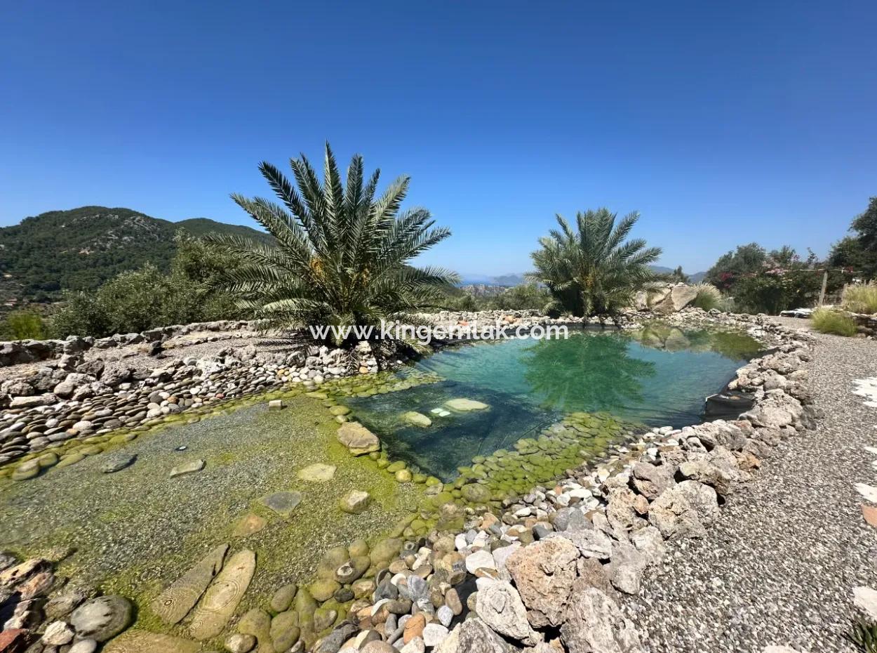 Dalyan Gökbel De Full İztuzu Plajı Ve Deniz Manzaralı Satılık Villa