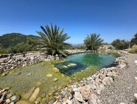 Dalyan Gökbel De Full İztuzu Plajı Ve Deniz Manzaralı Satılık Villa