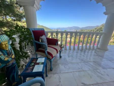 Dalyan Gökbel De Full İztuzu Plajı Ve Deniz Manzaralı Satılık Villa